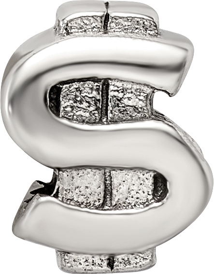 Sterling Silver Reflections Dollar Sign Bead