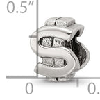 Sophia Jewelers 925 Sterling Silver Dollar Sign Bead with Antiqued Finish