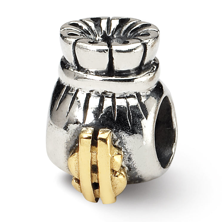Sterling Silver & 14k Reflections Money Bag Bead Main image