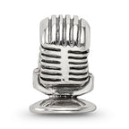 Sterling Silver 925 Microphone Bead Solid Casted Themed Jewelry for Charm Bracelets