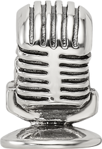 Sterling Silver 925 Microphone Bead Solid Casted Themed Jewelry for Charm Bracelets