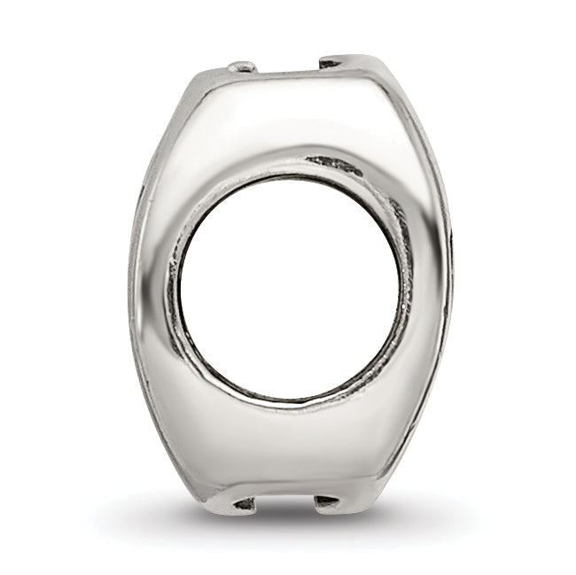 Sterling Silver 925 Love Bead with Antiqued Finish for Elegant Custom Jewelry