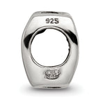 Sterling Silver 925 Peace Bead with Antiqued Finish  Solid Cast