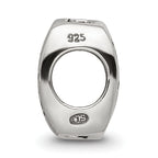 Sterling Silver 925 Chinese Good Luck Bead with Antiqued Finish