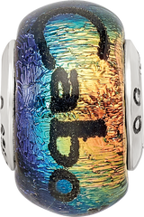 Sterling Silver Reflections Cabo Dichroic Glass Bead