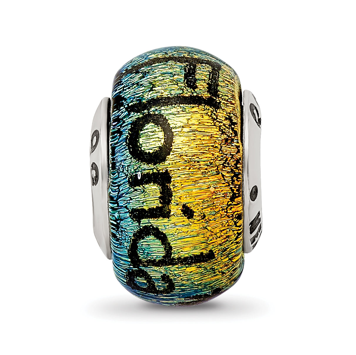 Sterling Silver 925 Dichroic Glass Bead with Radiant Elegance and Versatility