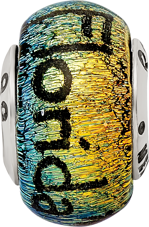 Sterling Silver 925 Dichroic Glass Bead with Radiant Elegance and Versatility