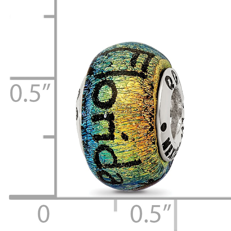 Sterling Silver 925 Dichroic Glass Bead with Radiant Elegance and Versatility