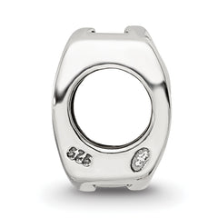 Sterling Silver 925 Om Symbol Bead with Antiqued Finish | Spiritual Elegance