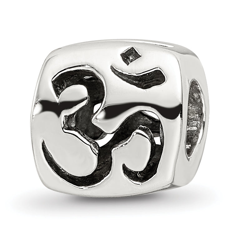 Sterling Silver Reflections Om Symbol Bead