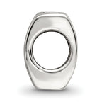 Sterling Silver 925 Ace Card Bead with Antiqued Finish Vintage Charm