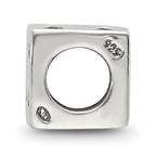Sterling Silver 925 Antique Dice Bead with Casted Vintage Finish