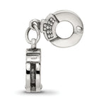 Sterling Silver 925 Handcuffs Bead with Antiqued Finish Solid