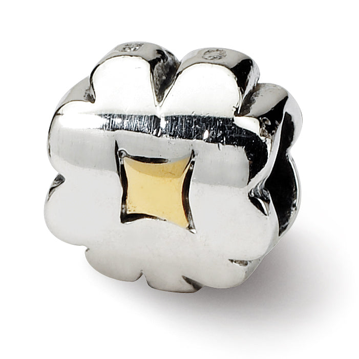 Sterling Silver & 14k Reflections Clover Bead Main image