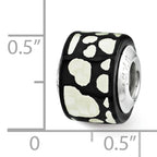Sterling Silver 925 Mosaic Bead with Mother of Pearl Hearts Elegant and Multi-Color Design