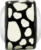 Sterling Silver 925 Mosaic Bead with Mother of Pearl Hearts Elegant and Multi-Color Design