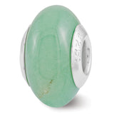 Sterling Silver Reflections Green Aventurine Bead