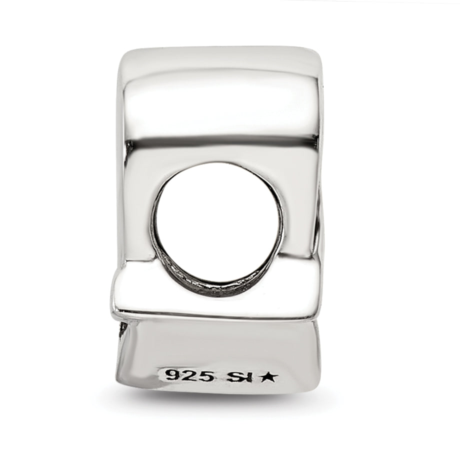 Sterling Silver 925 Adoption Symbol Bead with Solid Cast Design