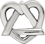 Sterling Silver 925 Adoption Symbol Bead with Solid Cast Design