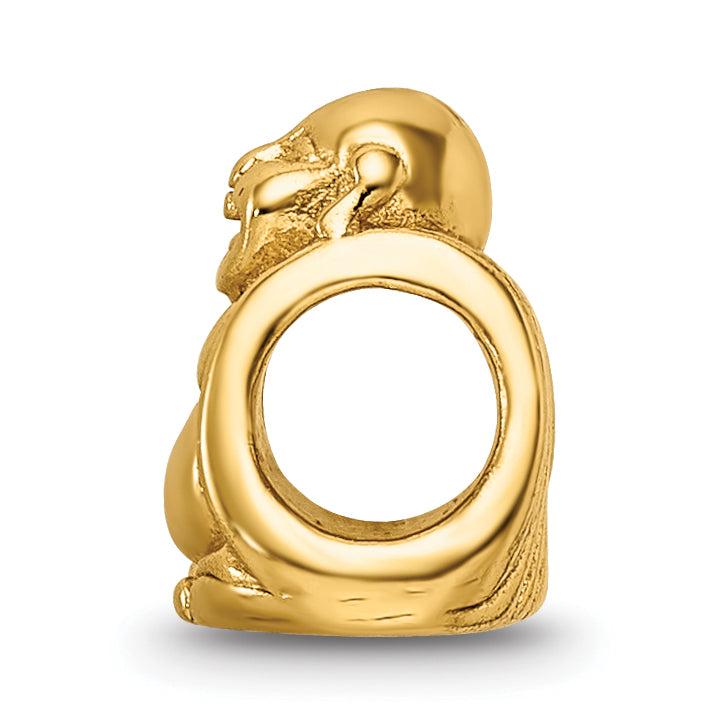 Sterling Silver 925 Gold-Plated Buddha Bead with Polished Finish Elegant Design Secondary image