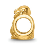 Sterling Silver 925 Gold-Plated Buddha Bead with Polished Finish Elegant Design