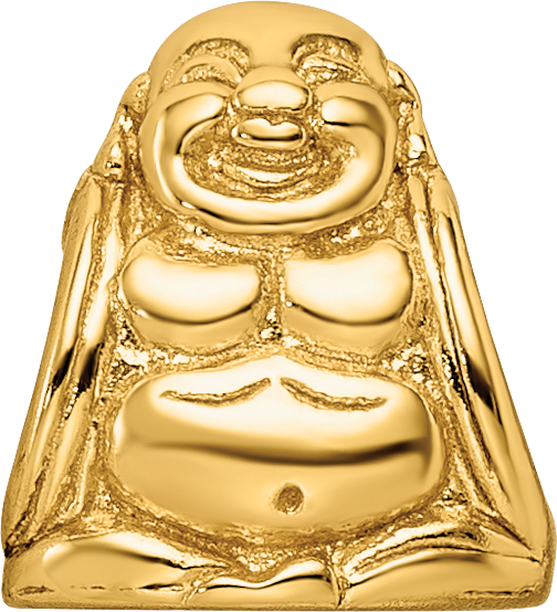 Sterling Silver Gold-plated Reflections Buddha Bead