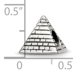 Sterling Silver 925 Antiqued Pyramid Bead Solid Cast Elegant