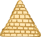 Sterling Silver Gold-Plated Pyramid Bead with Polished Finish