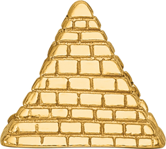 Sterling Silver Gold-plated Reflections Pyramid Bead