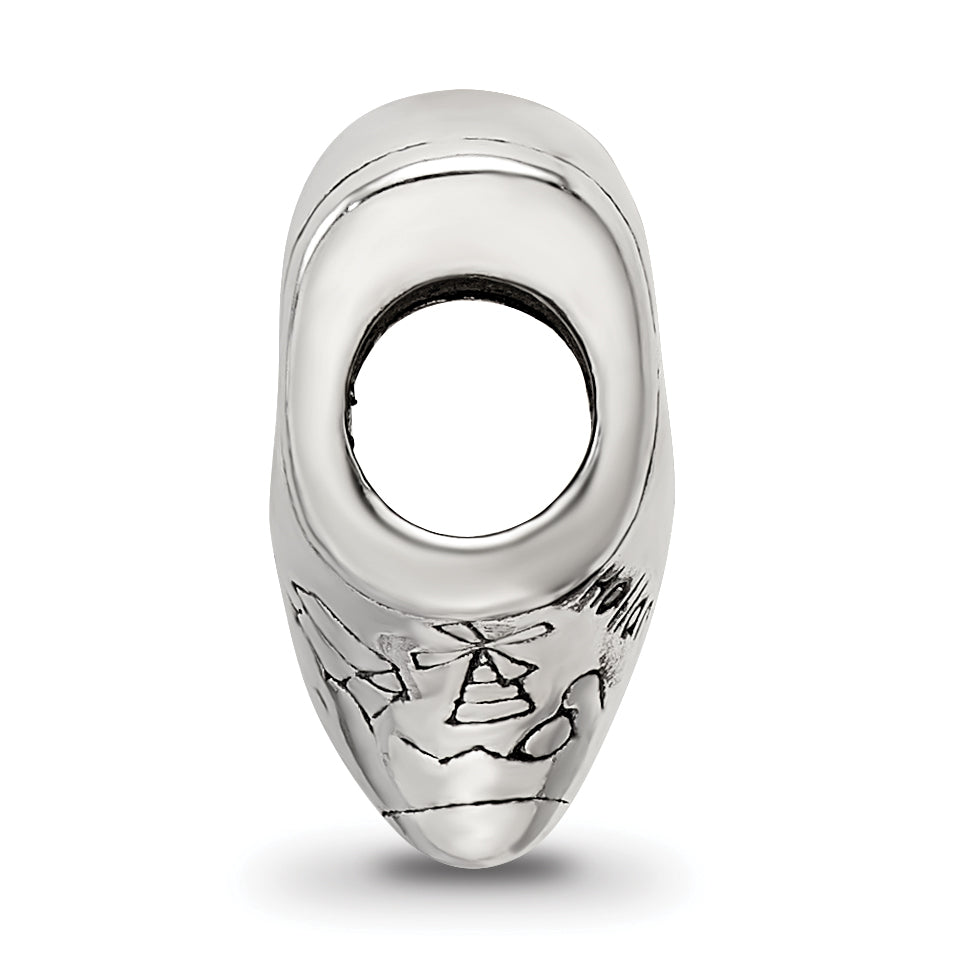 Sterling Silver 925 Holland Shoe Bead with Antiqued Finish