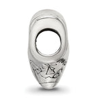 Sterling Silver 925 Holland Shoe Bead with Antiqued Finish