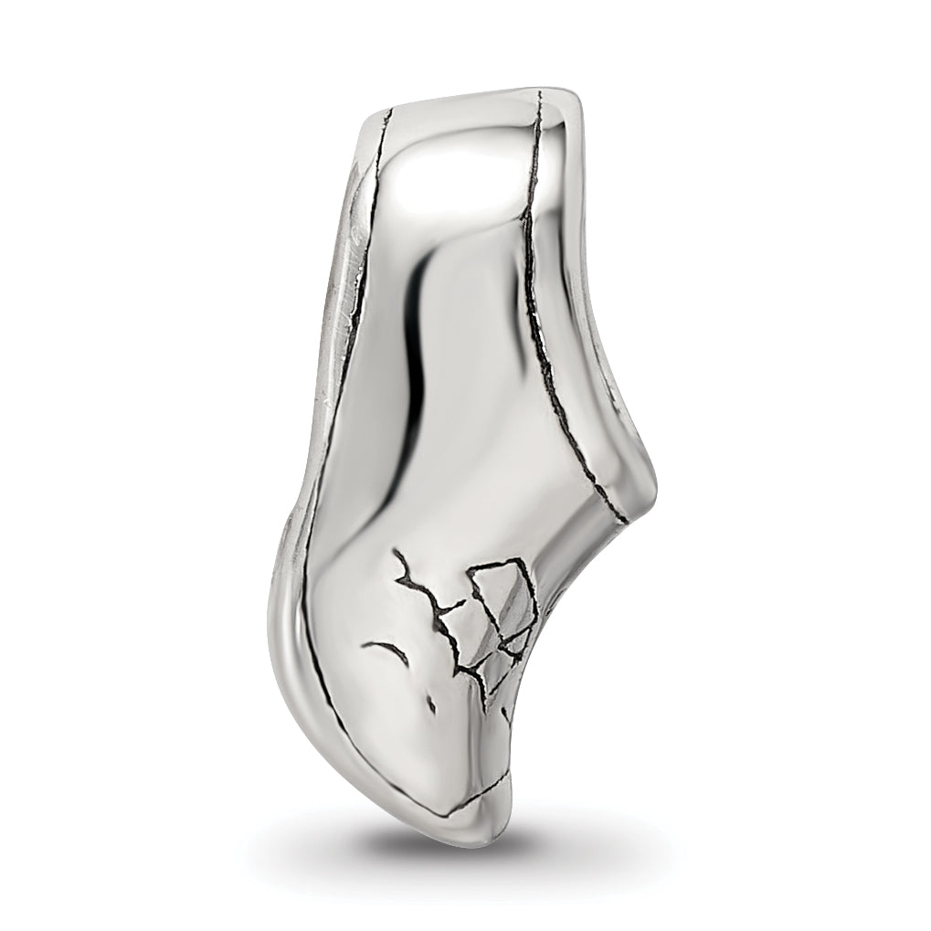 Sterling Silver 925 Holland Shoe Bead with Antiqued Finish