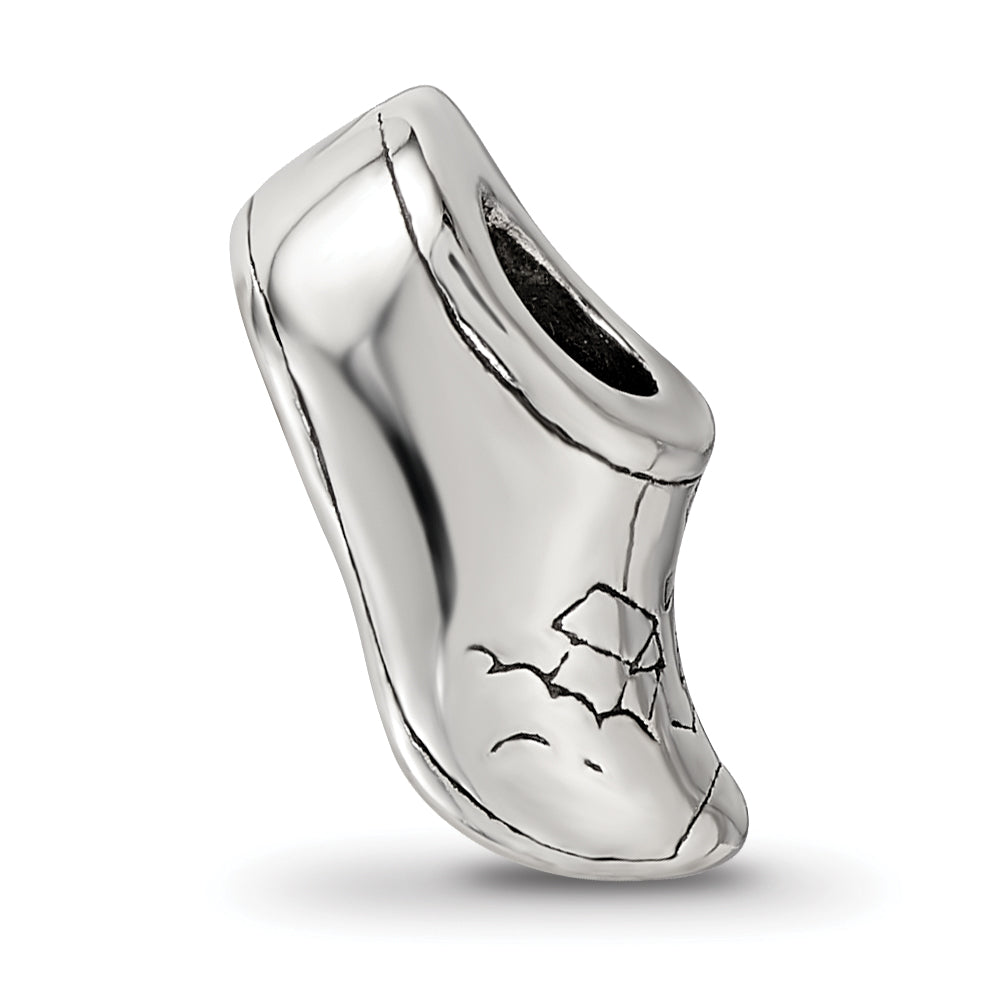 Sterling Silver 925 Holland Shoe Bead with Antiqued Finish