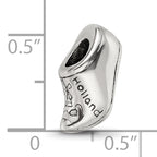 Sterling Silver 925 Holland Shoe Bead with Antiqued Finish