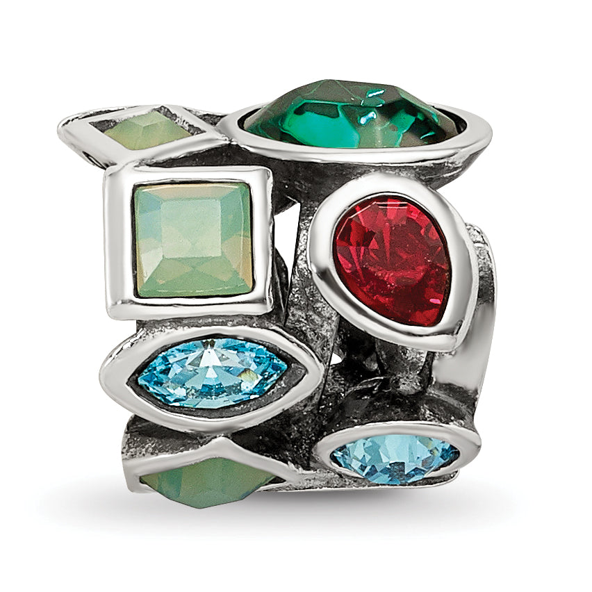 Sterling Silver Reflections Crystals Bead