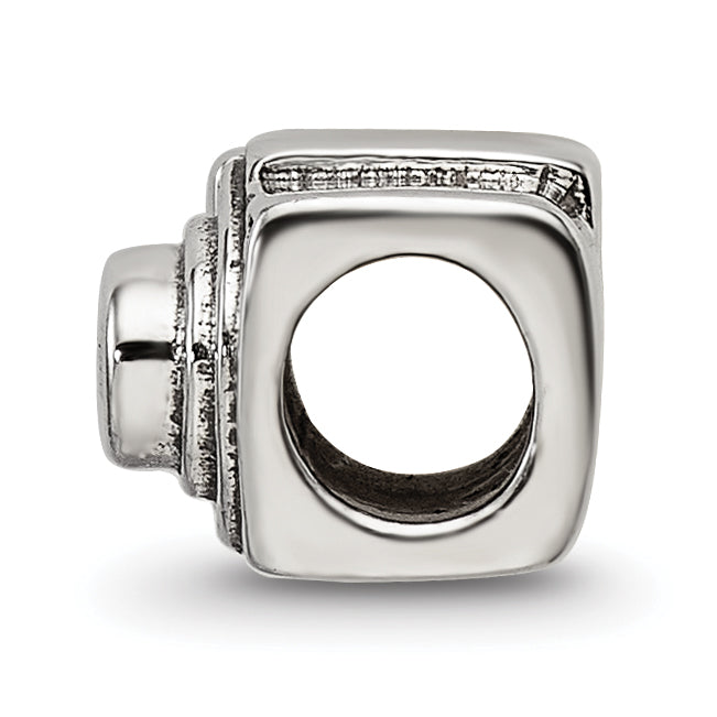 Sterling Silver 925 Antique Camera Bead with Solid Cast Design Secondary image