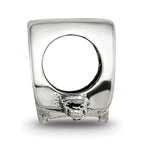 Sterling Silver 925 Antiqued Themed Bead with Solid Casted Design