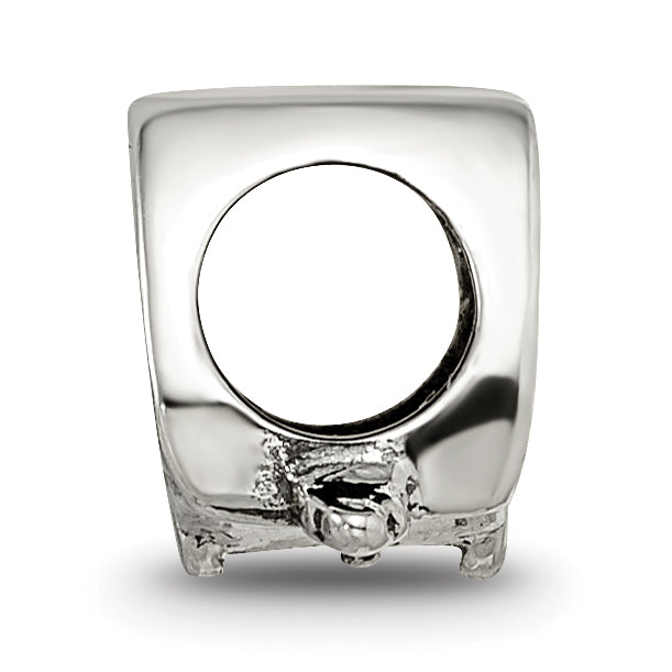 Sterling Silver 925 Antiqued Themed Bead with Solid Casted Design
