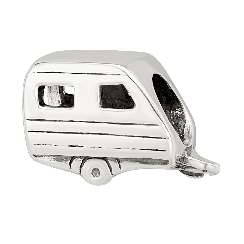 Sterling Silver 925 Antiqued Themed Bead with Solid Casted Design
