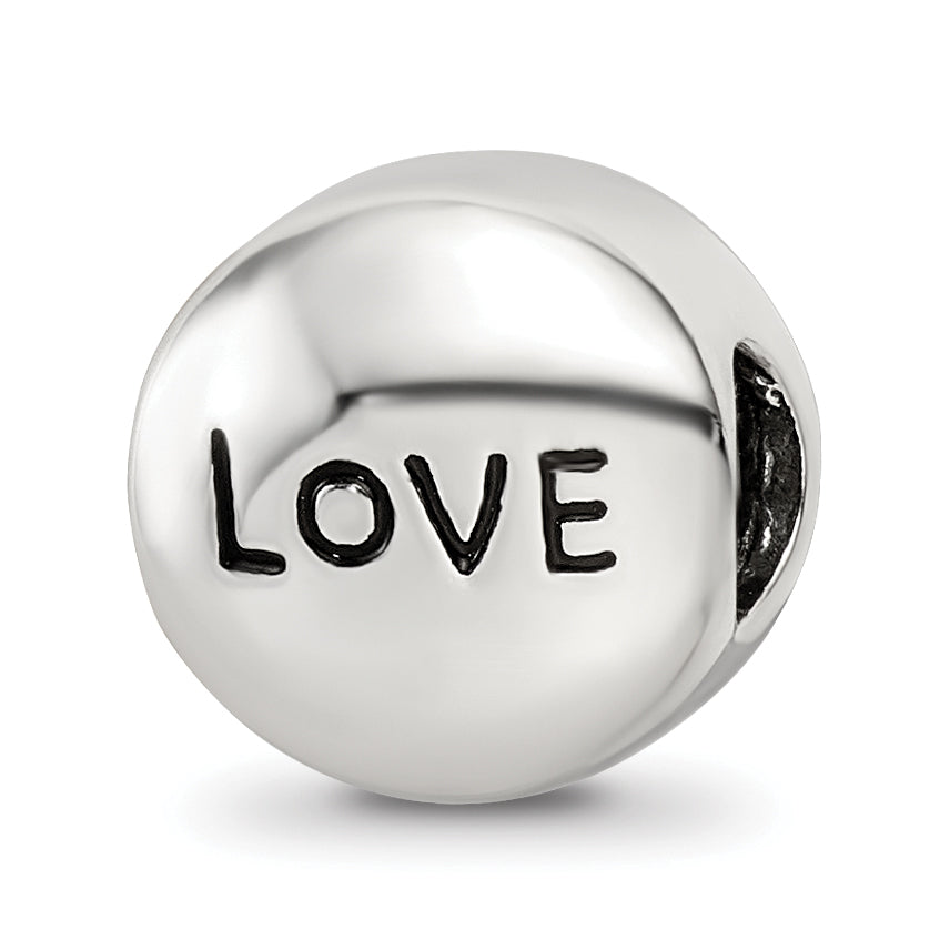 Sterling Silver Reflections April Clear Crystal Love Heart Bead