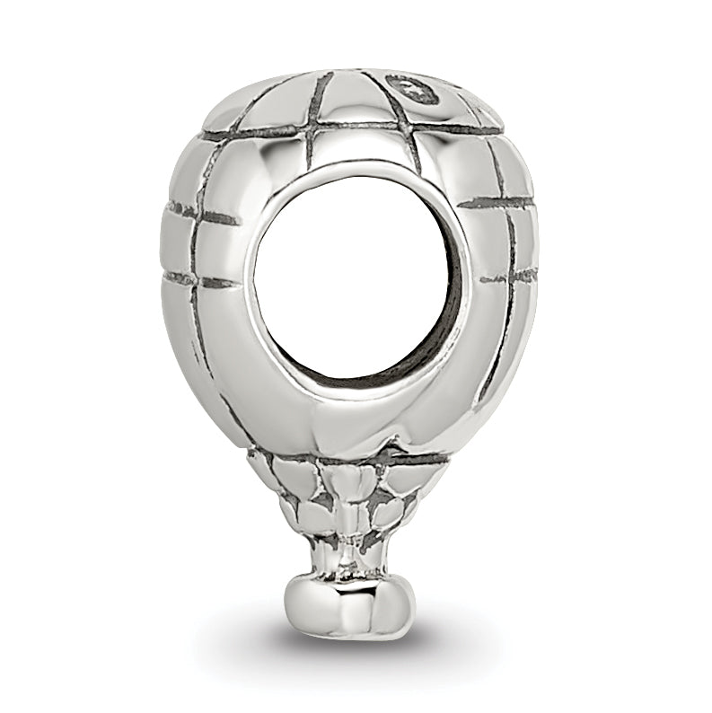 Sterling Silver 925 Hot Air Balloon Bead with Antiqued Finish Secondary image