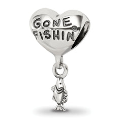 Sterling Silver Reflections Gone Fishin Dangle Bead