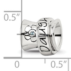 Sterling Silver Reflections Crystals Spinner Daughter Bead