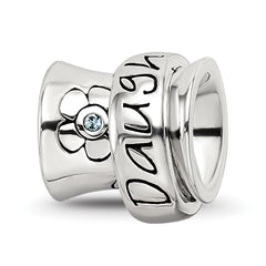 Sterling Silver Reflections Crystals Spinner Daughter Bead