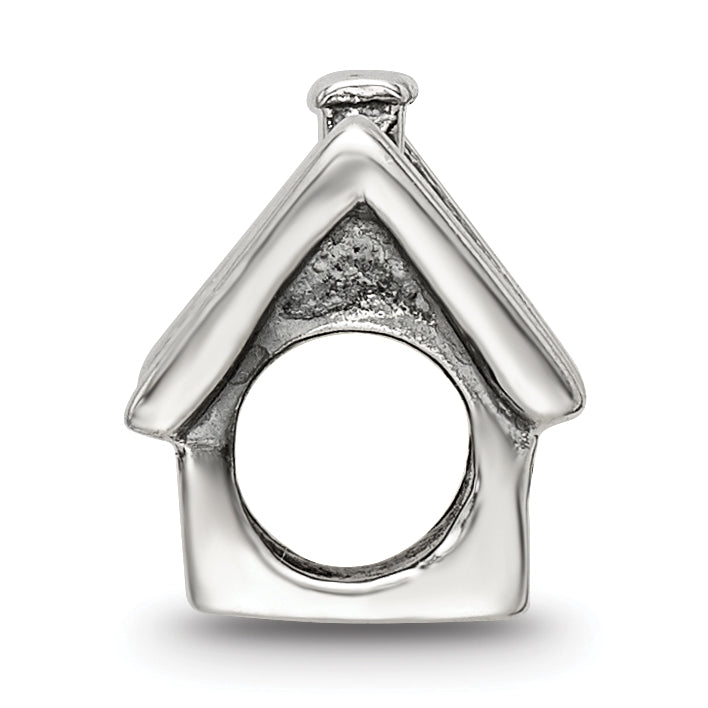 925 Sterling Silver House Bead with Antiqued Finish, Solid & Casted Design Secondary image