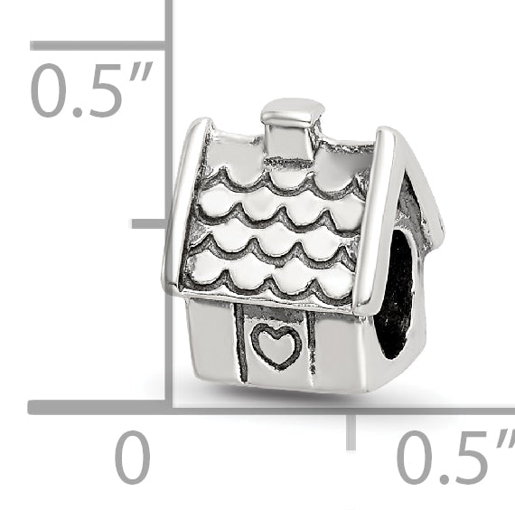 Sterling Silver Reflections House Bead