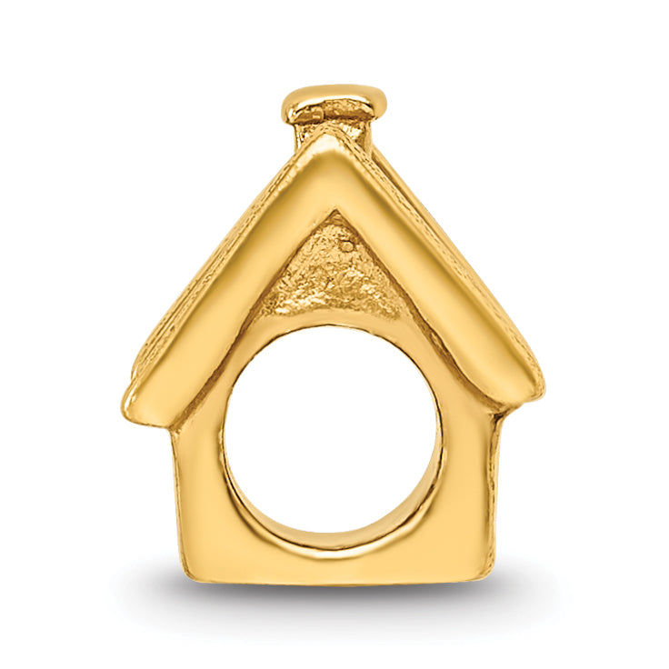 Sterling Silver Gold-plated Reflections House Bead Secondary image