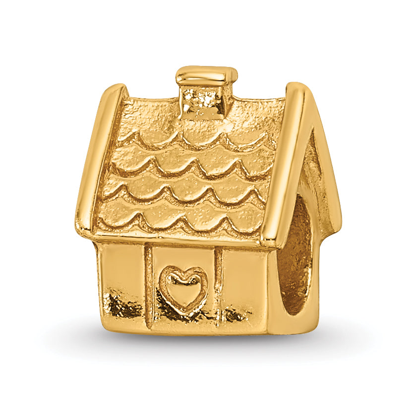 Sterling Silver Gold-plated Reflections House Bead Main image
