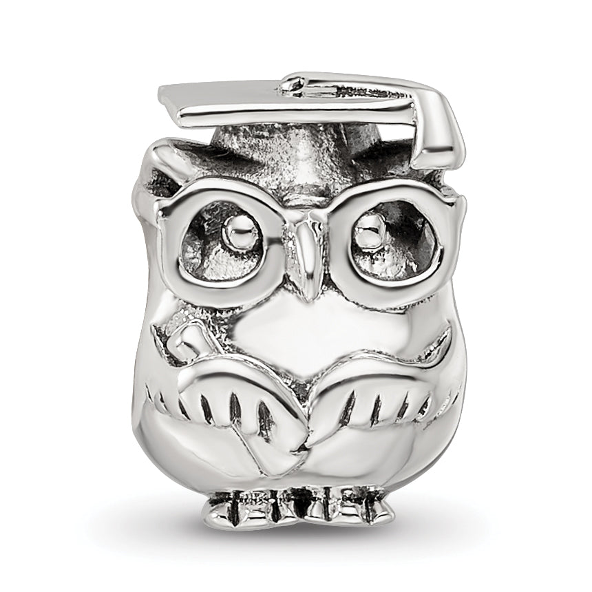 Sterling Silver Reflections Graduation Owl Bead