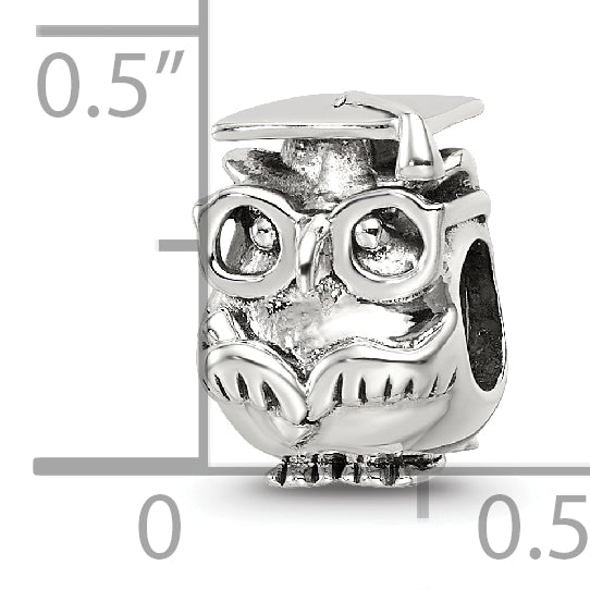 Sterling Silver Reflections Graduation Owl Bead